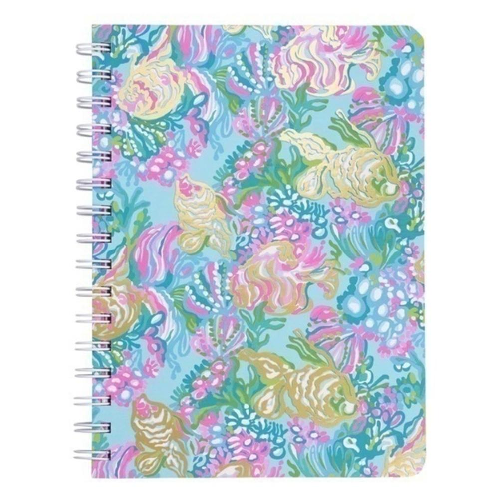 NWT Lilly Pulitzer Hardcover Spiral Notebook, 8.25" x 6.5" w/ 160 College Ruled